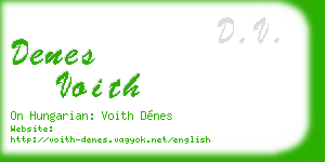 denes voith business card